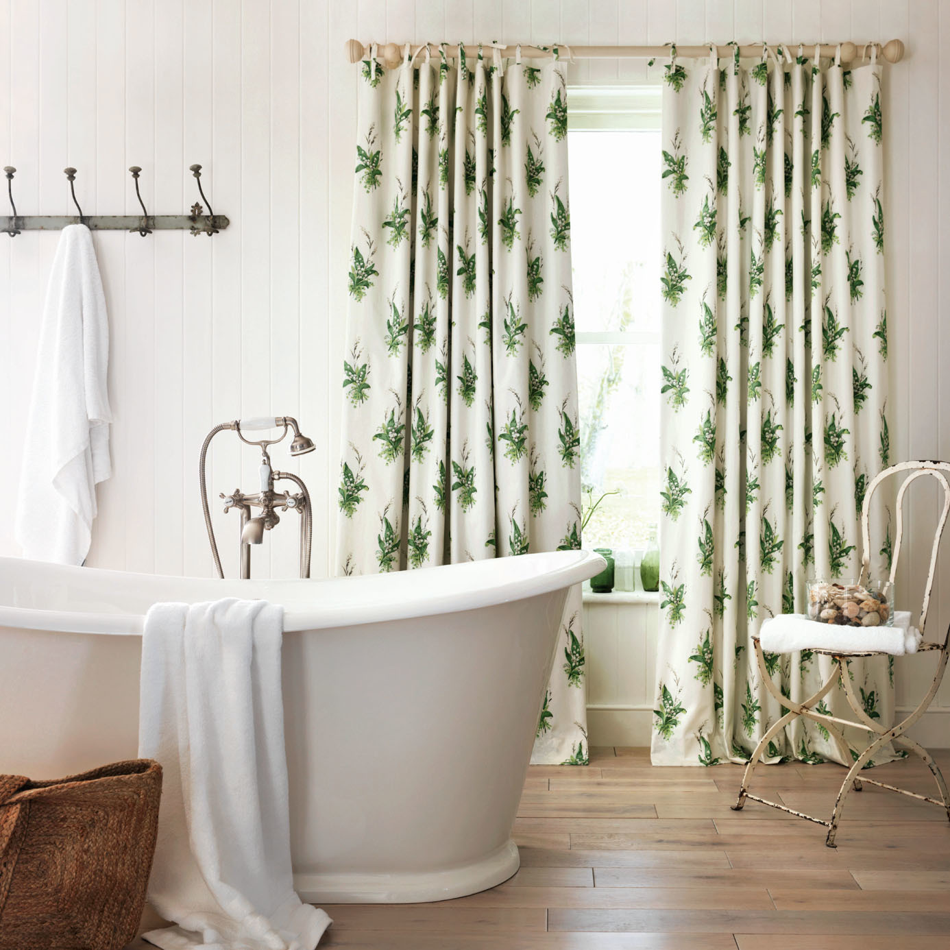 Muguet Emerald/Ivory Fabric by SAN